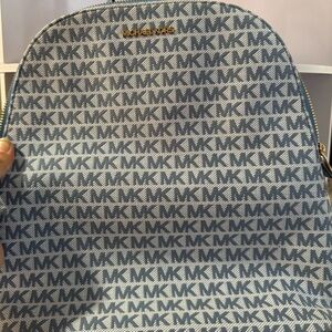 Michael Kors Monogram Blue Backpack